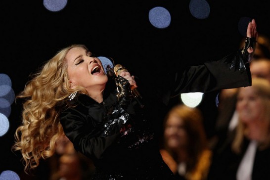 Madonna performing